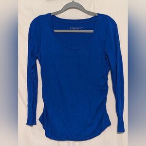 Liz Lange Maternity Royal Blue Long Sleeve Blouse